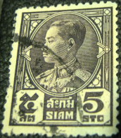 Thailand 1928 King Prajadhipok 5s - Used - Siam