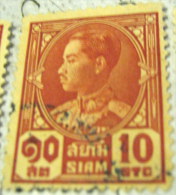 Thailand 1928 King Prajadhipok 10s - Used - Siam