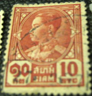 Thailand 1928 King Prajadhipok 10s - Used - Siam