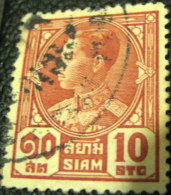 Thailand 1928 King Prajadhipok 10s - Used - Siam