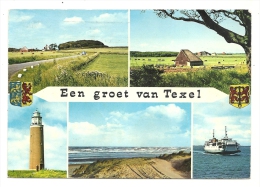 Cp, Pays-Bas, Texel, Multi-Vues, Voyagée - Texel