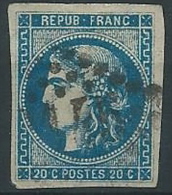 1870-71 FRANCIA USATO CERERE BORDEAUX 20 CENT II TIPO - EDF002 - 1870 Emisión De Bordeaux