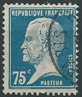 1923-26 FRANCIA USATO PASTEUR 75 CENT - EDF011 - 1922-26 Pasteur