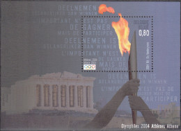 Belgique 2004 Michel Bloc Feuillet 98 Neuf ** Cote (2008) 2.50 Euro Jeux Olympiques Athènes Flamme Olympique - 2002-… (€)