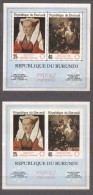 Burundi 1967 Paintings, Expo 67, Montreal, Perf.+imperf. Sheets, MNH S.520 - Nuovi