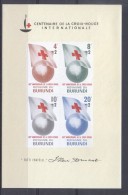 Burundi 1963 Red Cross, Imperf. Sheet, MNH S.531 - Unused Stamps