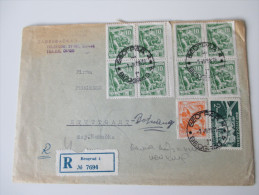 Jugoslawien 1958 Registered Letter To Stuttgart. Schöne Frankatur. R Beograd 4 No 7694 - Storia Postale