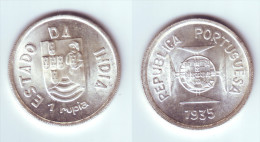 India Portuguese 1 Rupia 1935 - Indien