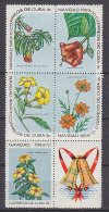 B0963 - CUBA Yv N°1351/55 ** FLEURS NOEL - Neufs