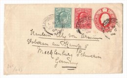 Great Britain 1904 Postal History Rare Cover To Germany D.135 - Lettres & Documents