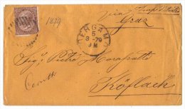 Italy 1879 Postal History Rare Cover Bergamo To Koflach D.137 - Interi Postali