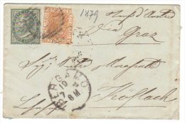 Italy 1879 Postal History Rare Cover Bergamo To Koflach D.139 - Entero Postal