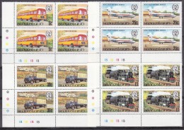 Swaziland - 1981 Transport - Full Set In Blocks Of Four - MNH - Swaziland (1968-...)
