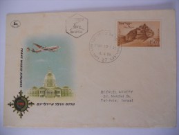 Israel Lettre De 1954 Avec Poste Aerienne - Aéreo