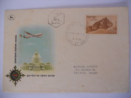 Israel Lettre De 1954 Avec Poste Aerienne - Poste Aérienne