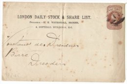 Great Britain - Postal History Rare Envelope For Newspapers D.153 - Briefe U. Dokumente