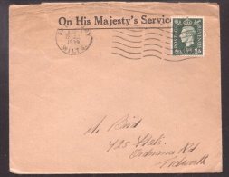 Great Britain 1939 Postal History Rare Cover D.156 - Storia Postale