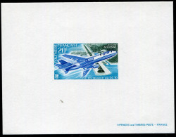 POLYNÉSIE - POSTE AÉRIENNE N° 74 ( MISE EN SERVICE DU DC 10 ) EPREUVE DE LUXE - SUP - Imperforates, Proofs & Errors