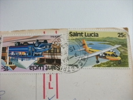 STORIA POSTALE FRANCOBOLLO COMMEMORATIVO Antille Santa Lucia Halcyon Beach Club - Sainte-Lucie