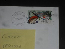 LETTRE IMPRIME IMPRESI ESPAGNE ESPANA AVEC YT DISTRIBUTEUR 17 - PEINTURE PALETTE - VIELHA - - Cartas & Documentos