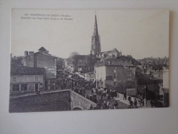 CPA  85 FONTENAY LE COMTE QUARTIER DU PONT NEUF JOUR DE MARCHE - Fontenay Le Comte