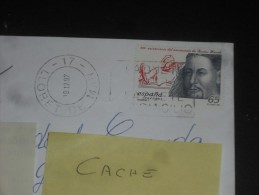 LETTRE ESPAGNE ESPANA AVEC YT 3082 - POETE POESIE AUSIAS MARCH - - Cartas & Documentos