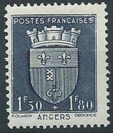 1942 FRANCIA SOCCORSO NAZIONALE STEMMI DI CITTA 1,50+1,80 MNH ** - EDF038 - 1941-66 Stemmi E Stendardi