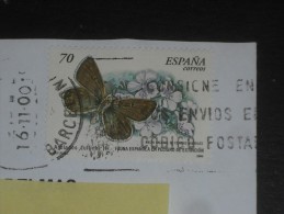 LETTRE ESPAGNE ESPANA AVEC YT 3262 - FAUNE PAPILLON BUTTERFLY INSECTE - - Briefe U. Dokumente