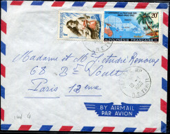 POLYNÉSIE - N° 3 + 17 / LETTRE AVION DE PAPEETE LE 10/1/1963, POUR LA FRANCE - TB - Storia Postale