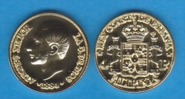 SPAIN / ALFONSO XII  FILIPINAS (MANILA)  4 PESOS  1.884  ORO/GOLD  KM#151  SC/UNC  T-DL-10.936 COPY  Del. Inter. - Provinciale Munten