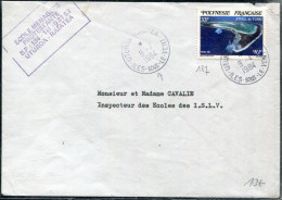 POLYNÉSIE - N° 187 / LETTRE D'UTUROA RAIATEA LE 9/4/1984 - TB - Storia Postale