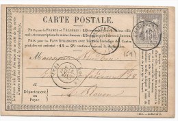 - Lettre -  AMBRIERES - Cachet à Date Type I S/TP Sage Type I ,  N°66 ,- 1876 - 1876-1878 Sage (Type I)