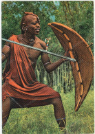 AFRICA, Tanzania, MASAI Warrior, 1966 Stamps,old Photo Postcard - Tanzanie