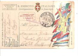 69147)posta Militare-R. Esercito Italiano Corrispondenza In Franchigia-142 Regg. Fanteria-viag.Trieste/Catania-12/6/1919 - Marcophilia