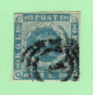 DEN SC #3  1855 Royal Emblems 3+ Margins (close @ TL), CV $60.00 - Gebruikt