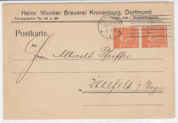 Brauerei Karte Mit 169 (2x) Aus Dortmund 28.10.22 - Lettres & Documents