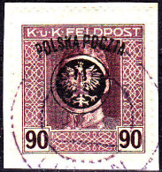 POLAND 1918 Lublin Fi 29 Used On Piece Signed Petriuk - Neufs