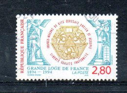 FRANCE. N°2912 Oblitéré De 1994. Grande Loge De France. - Freemasonry