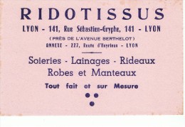 VIEUX PAPIERS-PUB-TISSUS-RIDEAUX-RIDOTISSUS-SOIERIES-LAINAGES-RIDEAUX-ROBES ET MANTEAUX- - Textile & Clothing