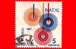 BRASILE - USATO - 1967 - Natale - Christmas - Noel - Navidad - Decorazioni - 5 - Used Stamps