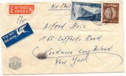 Israel Old Cover Mailed To USA - Poste Aérienne