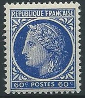 1945-47 FRANCIA CERERE CON ALLORO 60 CENT MNH ** - EDF046 - 1945-47 Ceres De Mazelin