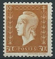 1944-45 FRANCIA MARIANNA DI DULAC 30 CENT MNH ** - EDF048 - 1944-45 Maríanne De Dulac