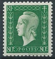 1944-45 FRANCIA MARIANNA DI DULAC 80 CENT MNH ** - EDF048 - 1944-45 Marianne (Dulac)