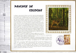 Feuillet Tirage Limité CEF 213 Soie Paysage De Sologne Cerf - Lettres & Documents