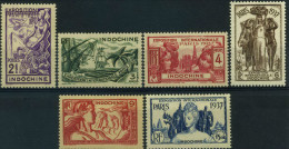 France, Indochine : N° 193 à 198 X Année 1937 ( N° 196 Légèrement Corné) - Neufs