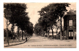 Sotteville Les Rouen Vue Sur L'Avenue Du 14 Juillet Avec Une Terrasse De Café Ecrite En 1917 - Sotteville Les Rouen