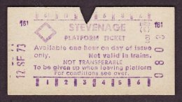 BR Railway Multiprinter Platform Ticket STEVENAGE 1973 - Europe