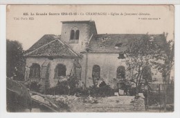 52 - GUERRE 14-15-16 - Eglise De JONCHERY Détruite - Jonchery-sur-Vesle