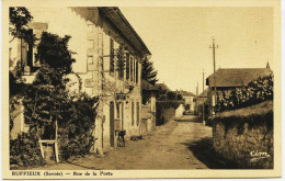 5411 -  Savoie -  RUFFIEUX  :  La Poste à Gauche , Velo Du Facteur ....- Rue De La Poste - Ruffieux